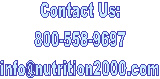 Contact Us:
800-558-9697
info@nutrition2000.com